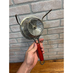 Vintage Kitchen Foley Red Wood Handle Food Mill Potato Masher Ricer Strainer 5"