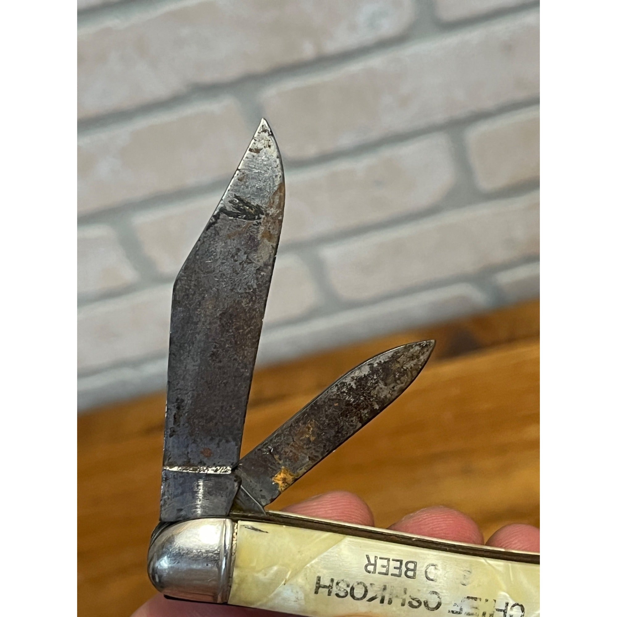 Vintage 1950s Chief Oshkosh Beer Advertising Pocket Knife & Opener