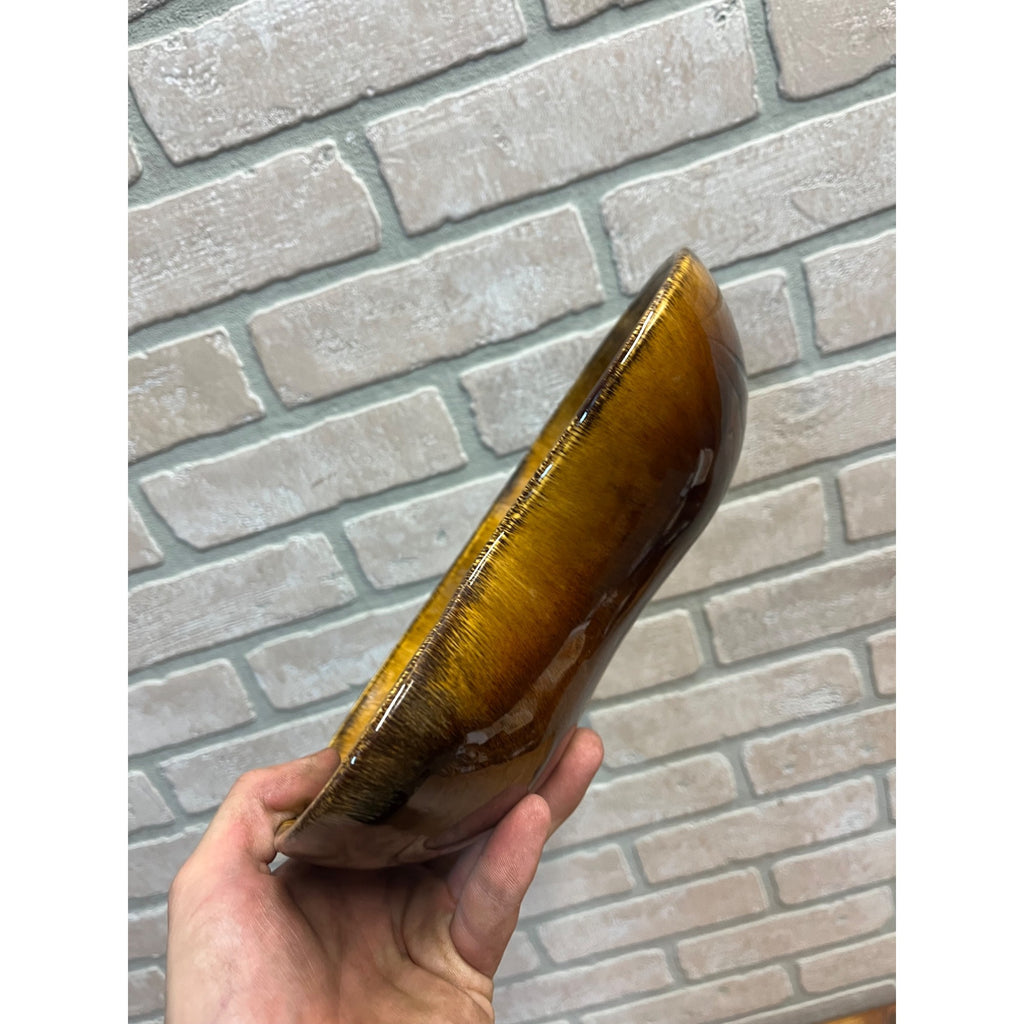 Vintage MCM Dryden Hot Springs Arkansas Art Pottery Bowl Dish Drip Glaze