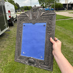 Vintage Picture Frame French Fleur-de-lis Insignia Silver Plated Heavy