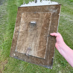 Vintage Picture Frame French Fleur-de-lis Insignia Silver Plated Heavy