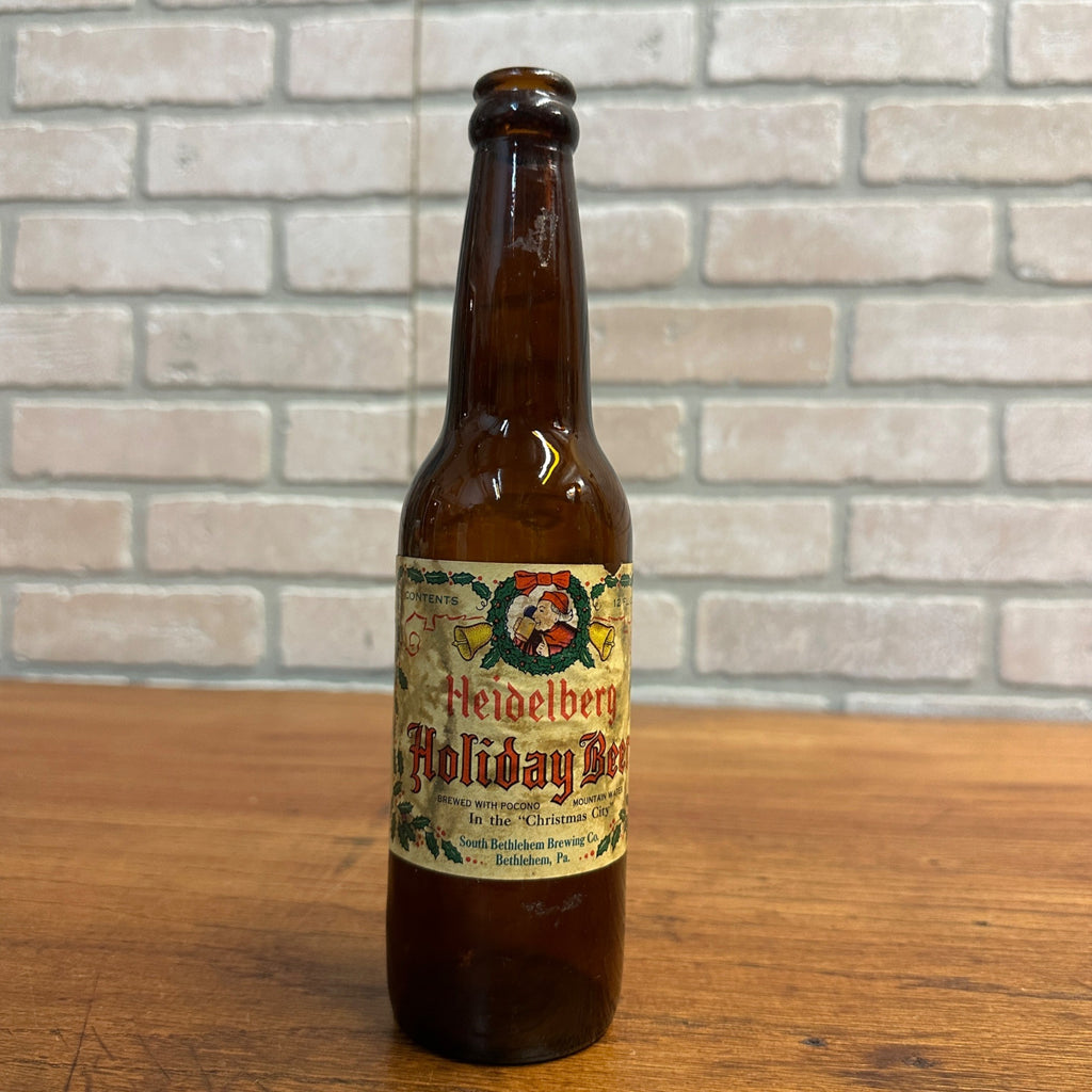 Vintage Heidelberg Holiday Beer Bottle 12oz Label Bethlehem PA