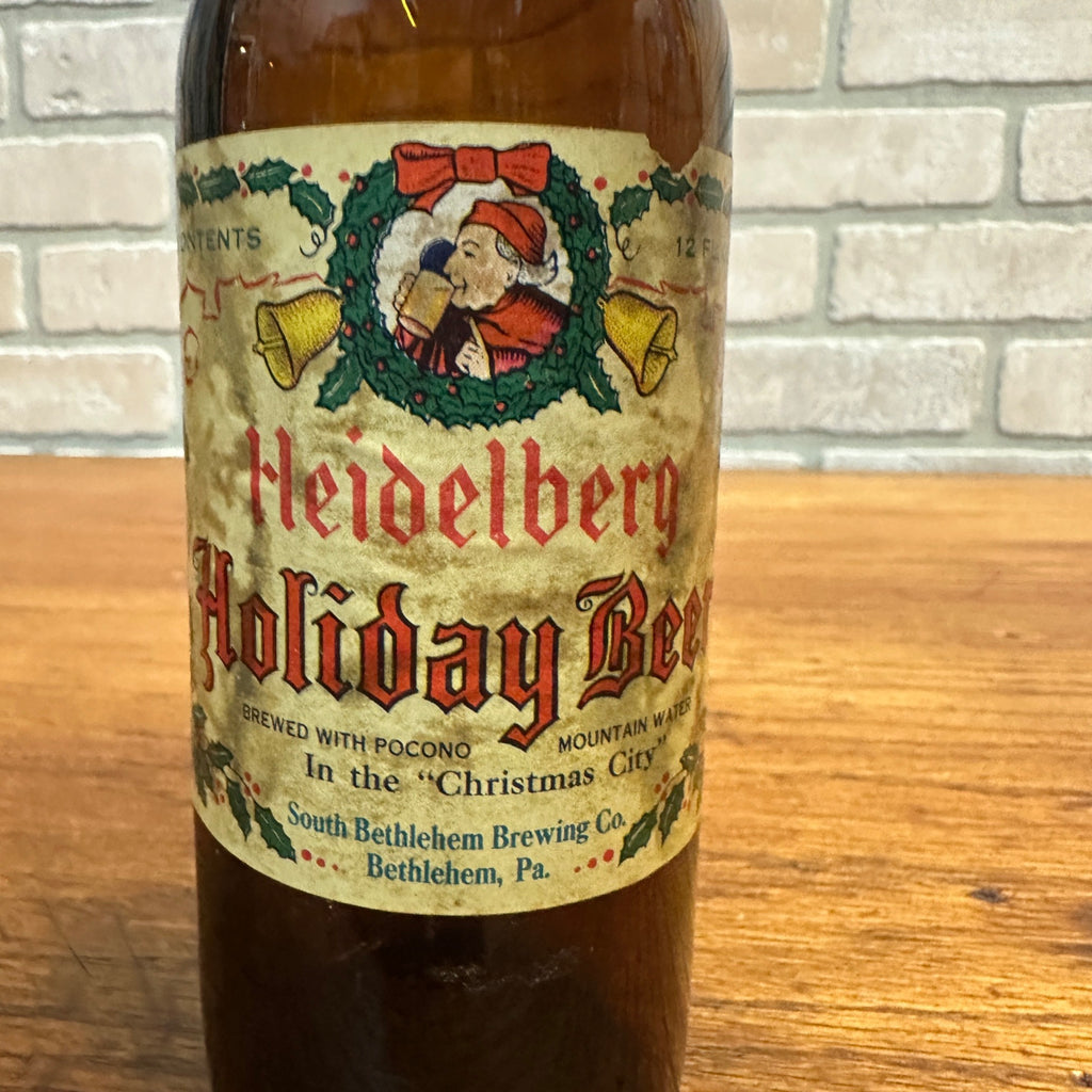 Vintage Heidelberg Holiday Beer Bottle 12oz Label Bethlehem PA