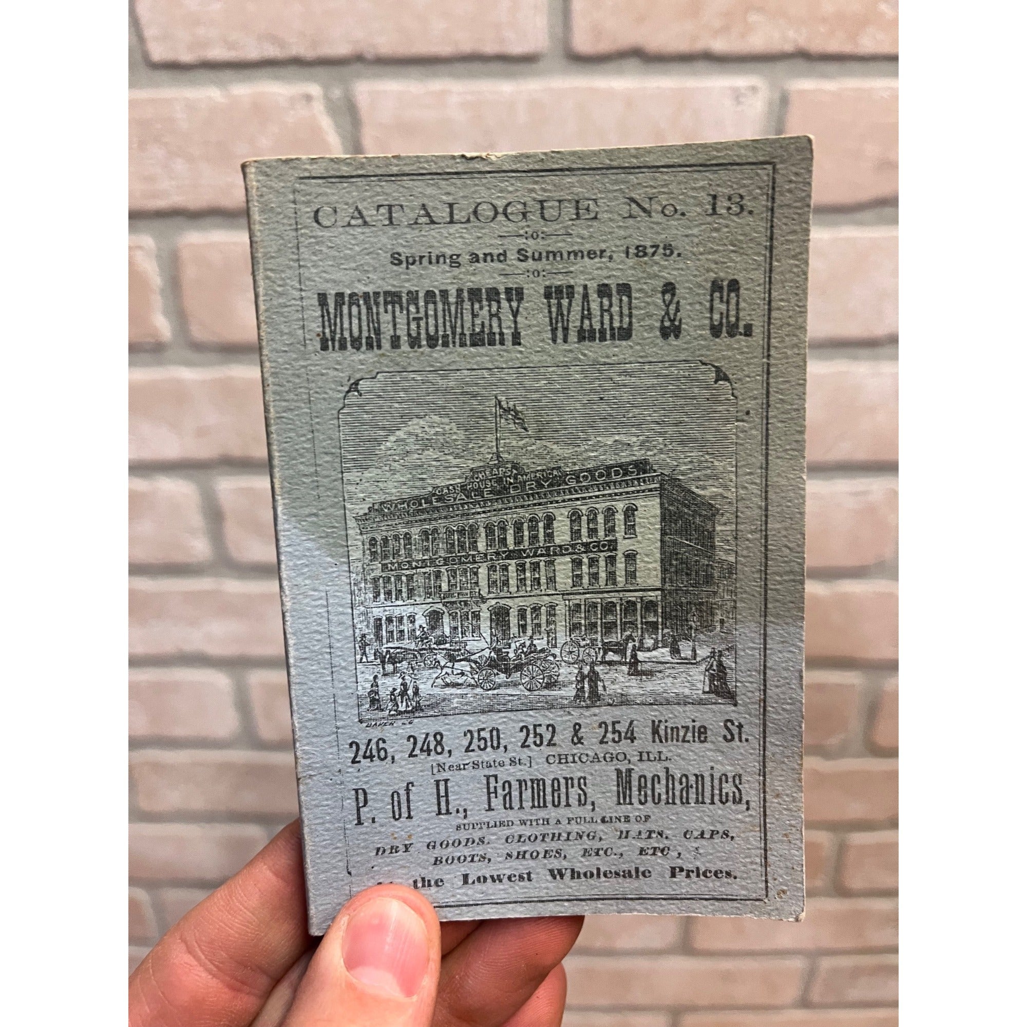 Montgomery Ward & Co Catalog #13 Spring Summer 1875 Department Store Vintage