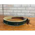 Vintage Masters Tournament Logo Golf Ribbon Belt Canvas Leather Mens Sz 38