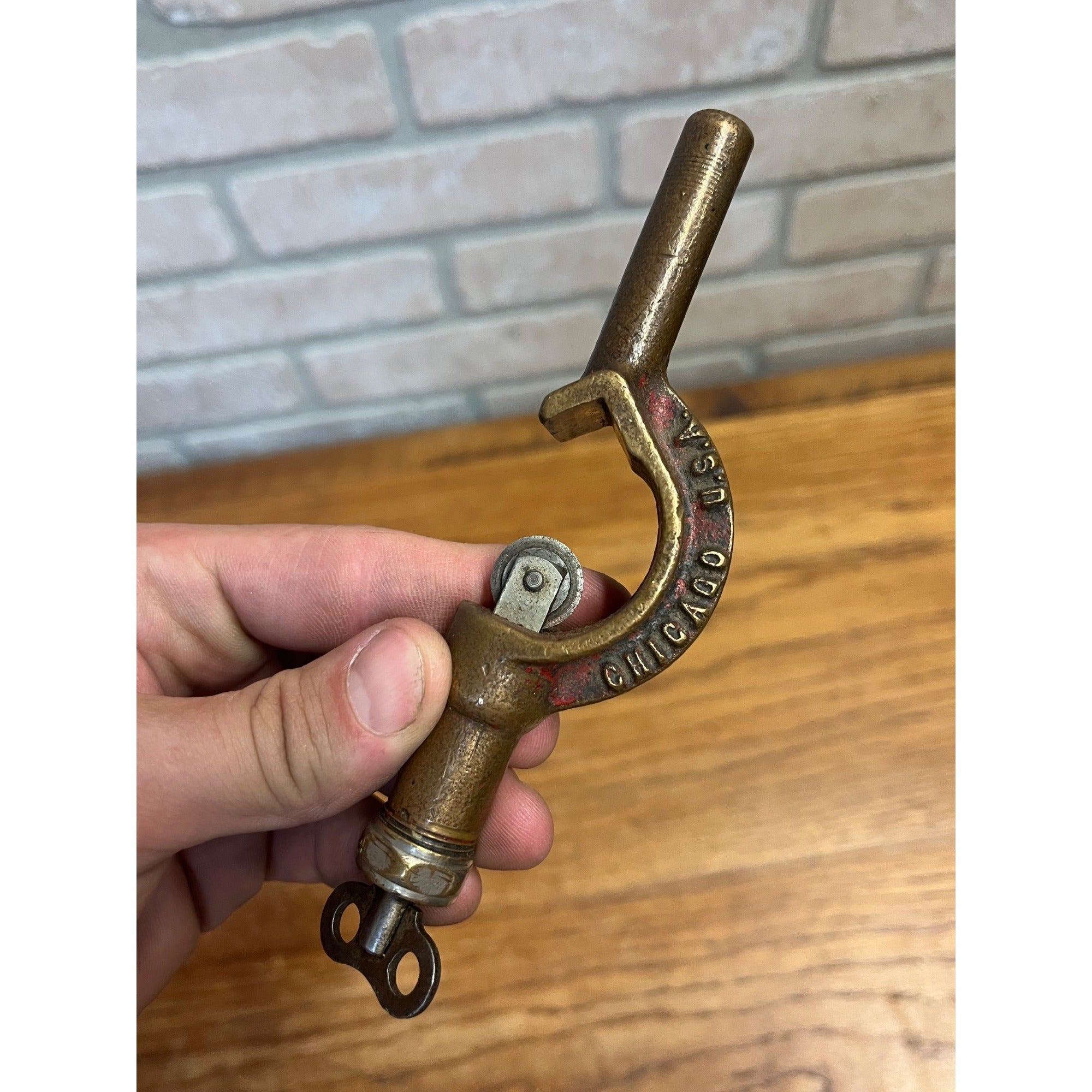 Antique Brass Imperial Tube Tubing Pipe Cutter Chicago USA Vintage Tool