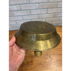 Antique Vintage Solid Brass Ashtray 8.75" Smoker's Tray