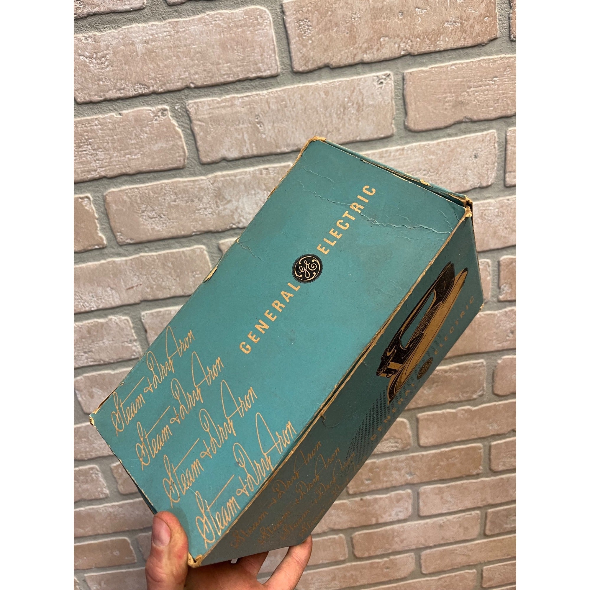 Vintage General Electric GE Steam and Dry Iron No. F60 -- BOX ONLY - Prop Decor