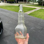 NEAT 1949 Vintage Mohawk Liqueur Liquor Whiskey Bottle Embossed Tower Shaped