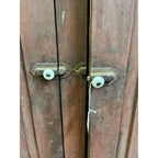 Antique Primitive Red Wooden Stepback Hutch Pantry Cupboard 19th Century _AA786