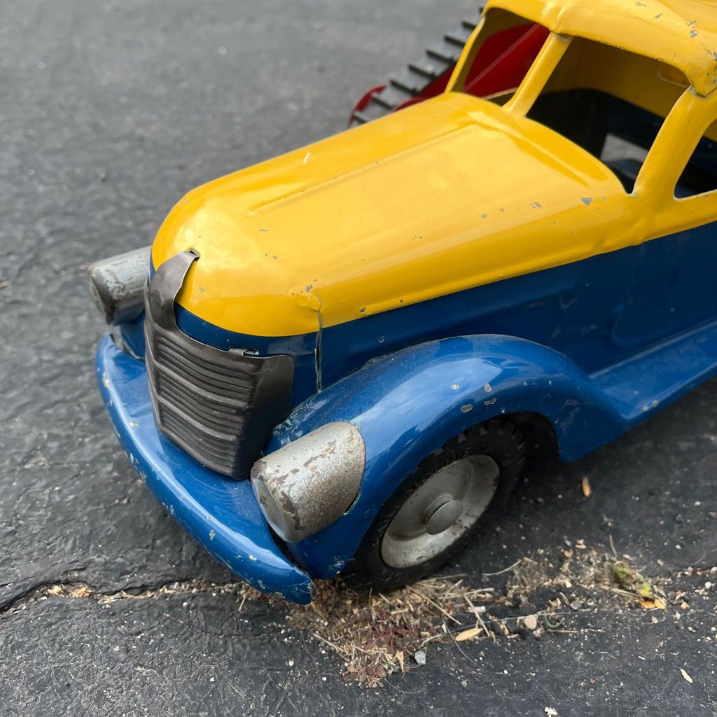 Vintage Buddy L International Sand Loader & Dump Truck 23" Pressed Steel Toy