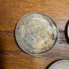 Lot of 3 Denmark 1923 Silver 2 Kroner Silver Wedding Anniversary Coins