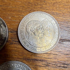 Lot of 3 Denmark 1923 Silver 2 Kroner Silver Wedding Anniversary Coins