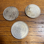 Lot of 3 Denmark 1923 Silver 2 Kroner Silver Wedding Anniversary Coins