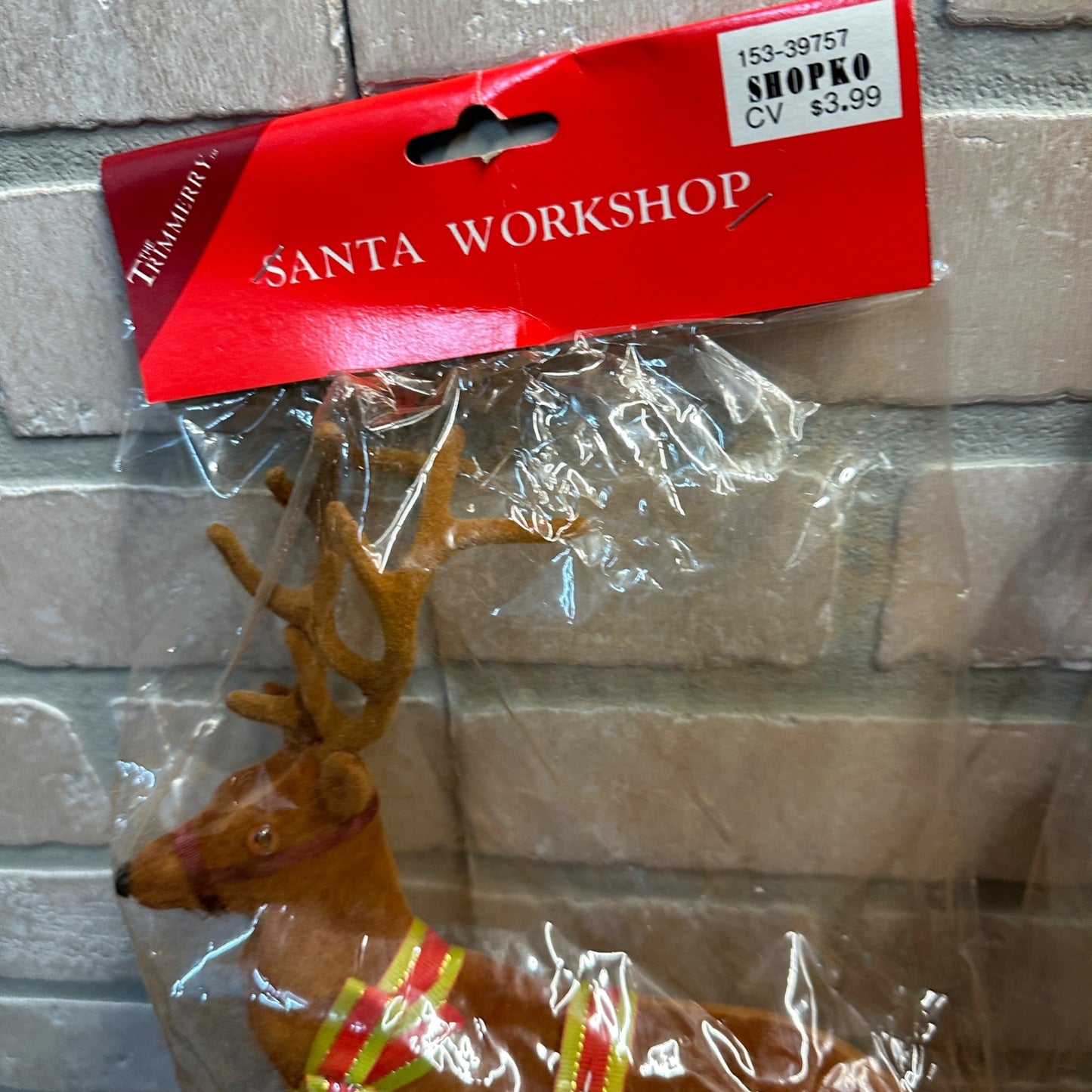 Vintage The Trimmerry Santa Workshop NOS Reindeer Lot (2) 11" Tall NEW