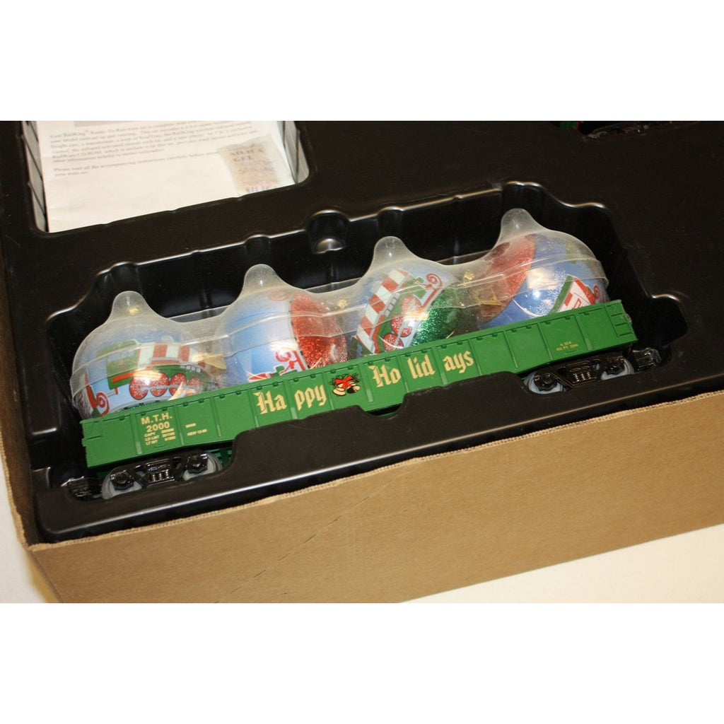 Vintage MTH Rail King 2000 Holiday Express 2-8-0 Steam Freight Train Set NEW