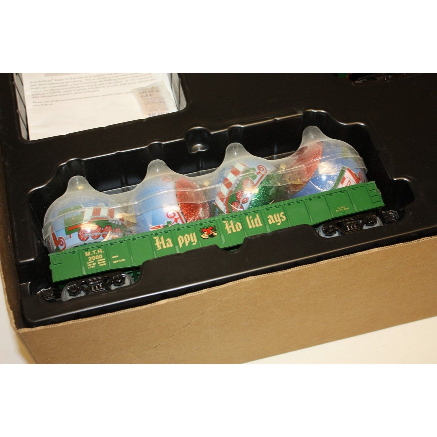 Vintage MTH Rail King 2000 Holiday Express 2-8-0 Steam Freight Train Set NEW