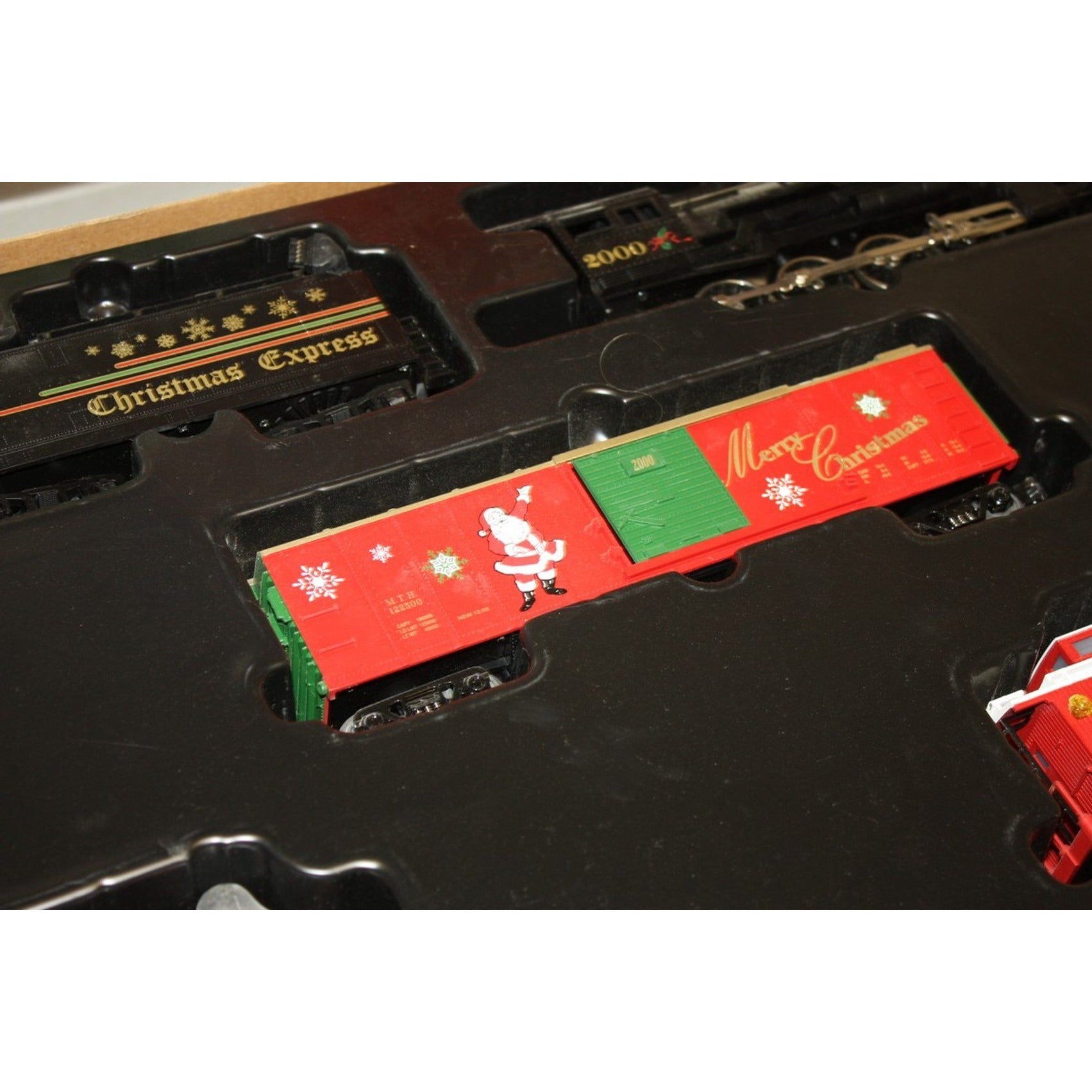 Vintage MTH Rail King 2000 Holiday Express 2-8-0 Steam Freight Train Set NEW