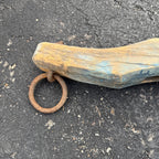 Antique Primitive 19th c. Ox / Horse Evener Yoke Original Blue Paint AAFA Farm