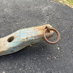 Antique Primitive 19th c. Ox / Horse Evener Yoke Original Blue Paint AAFA Farm