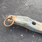 Antique Primitive 19th c. Ox / Horse Evener Yoke Original Blue Paint AAFA Farm