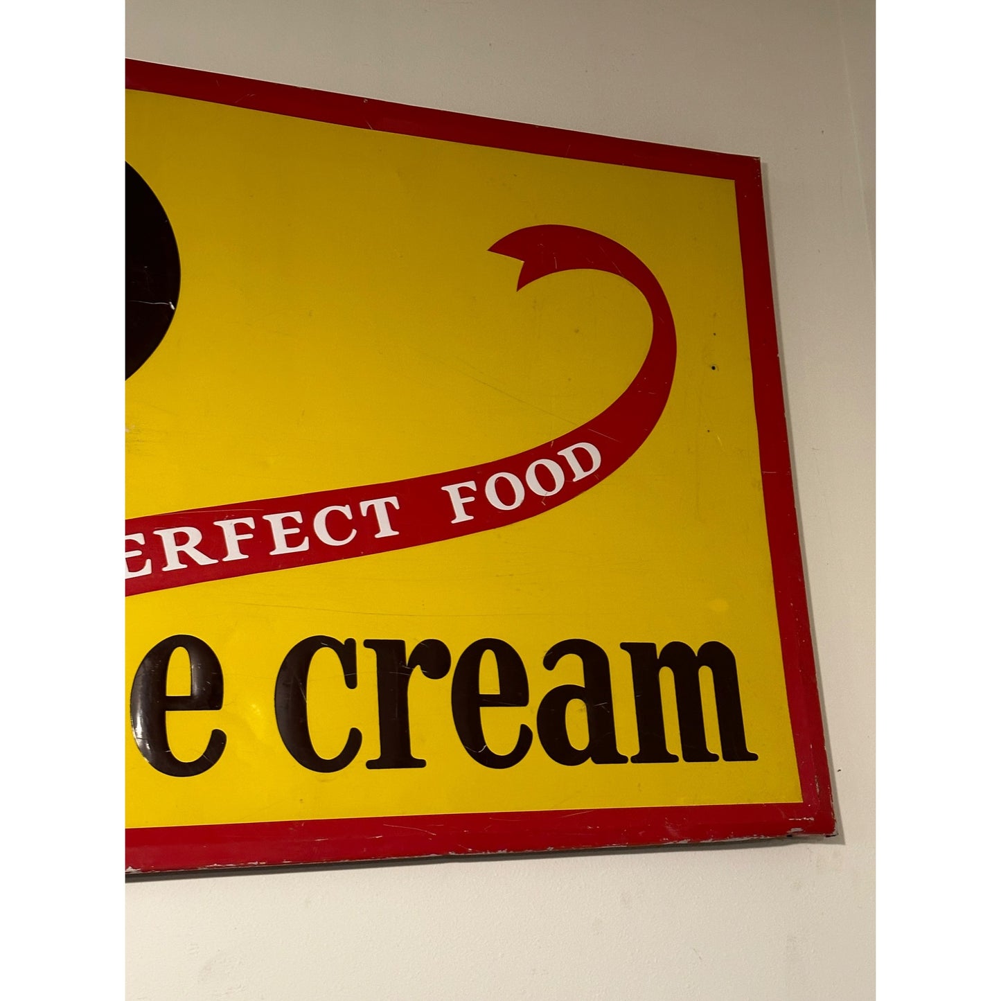 LARGE VINTAGE 5ft VERIFINE ICE CREAM METAL SIGN COUNTRY STORE