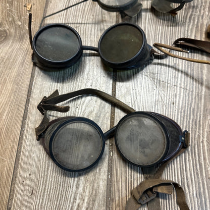 Antique Huge Lot (7) 1920s-30s Motorcycle Riding Glasses Goggles