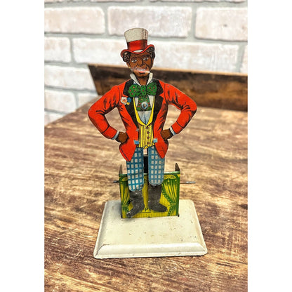 RARE Vintage Wilhelm Krauss Happy Jack Tin Litho Stage Dancer Toy - Germany