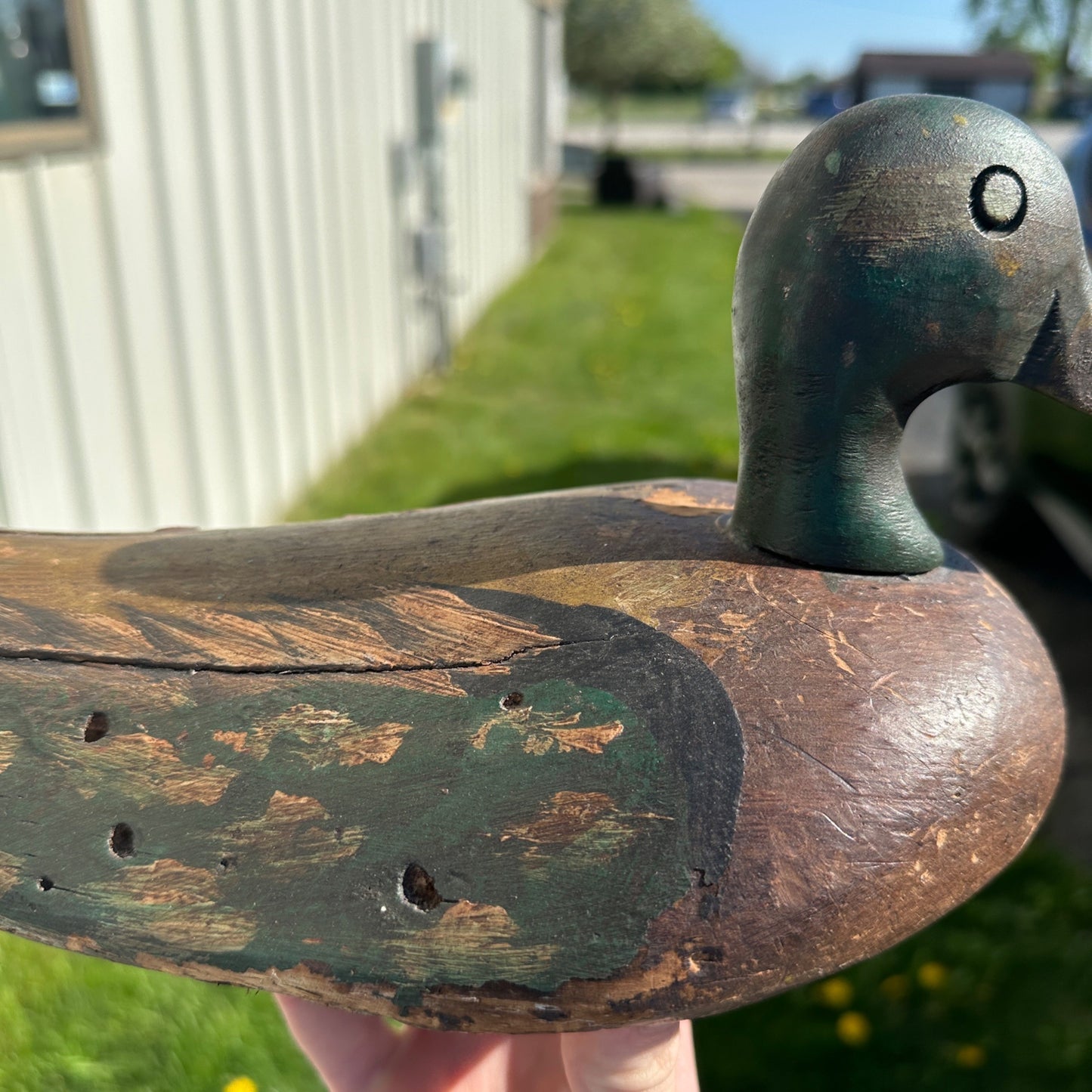 Vintage Folky Wooden Duck Decoy Balsa NICE