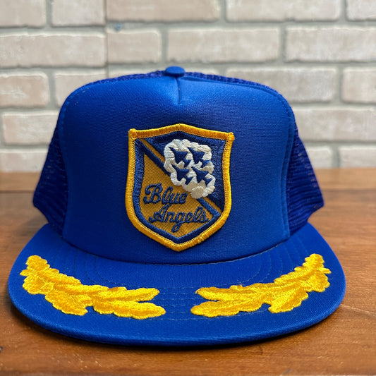 Vintage Blue Angels US Air Force Jets Retro Snapback Mesh Trucker Hat Cap Patch