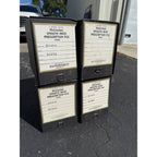 Vintage Lot of 4 All Metal Pharmacy Prescription Black File Box McCracken