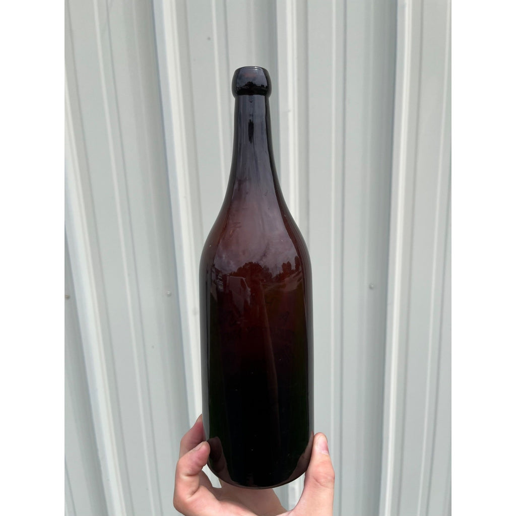 Pre-Pro 1890s A. Haas Brewing Houghton Michigan Amber Beer Bottle Blob Quart