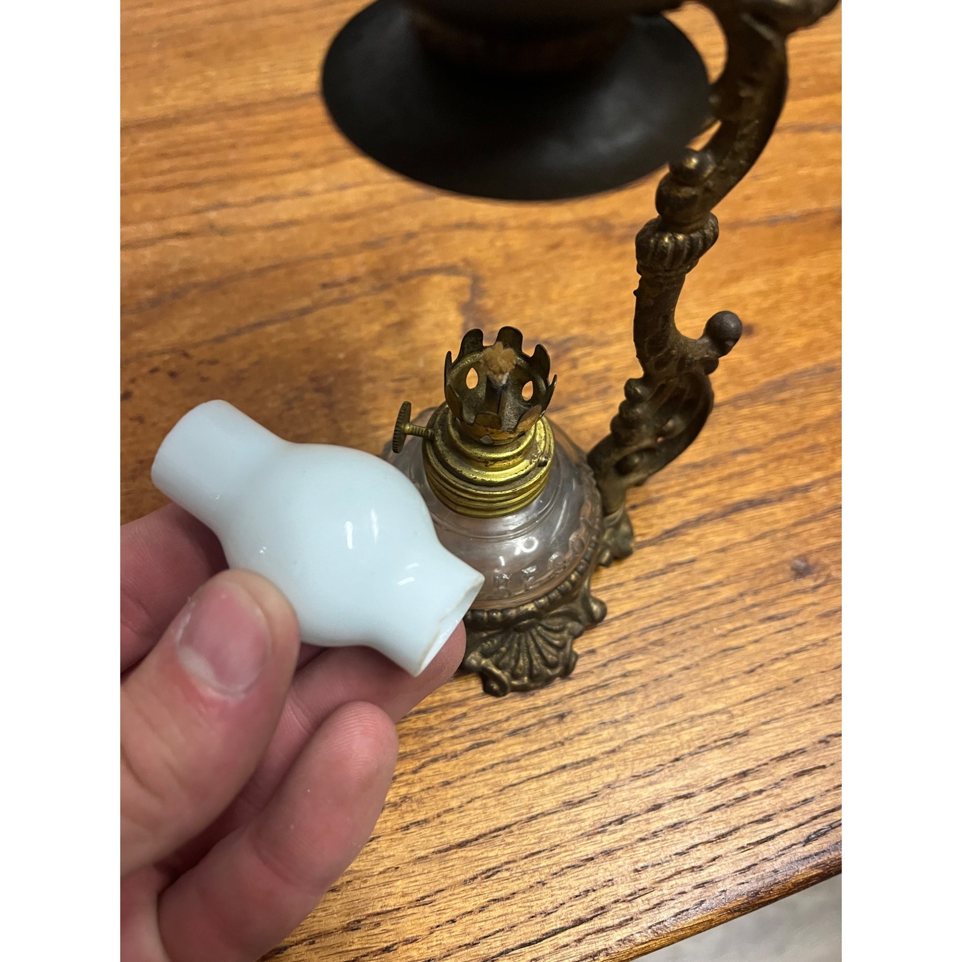 Vtg ANTIQUE 1800'S BRASS VAPO CRESOLENE VAPORIZER MEDICAL OIL LAMP