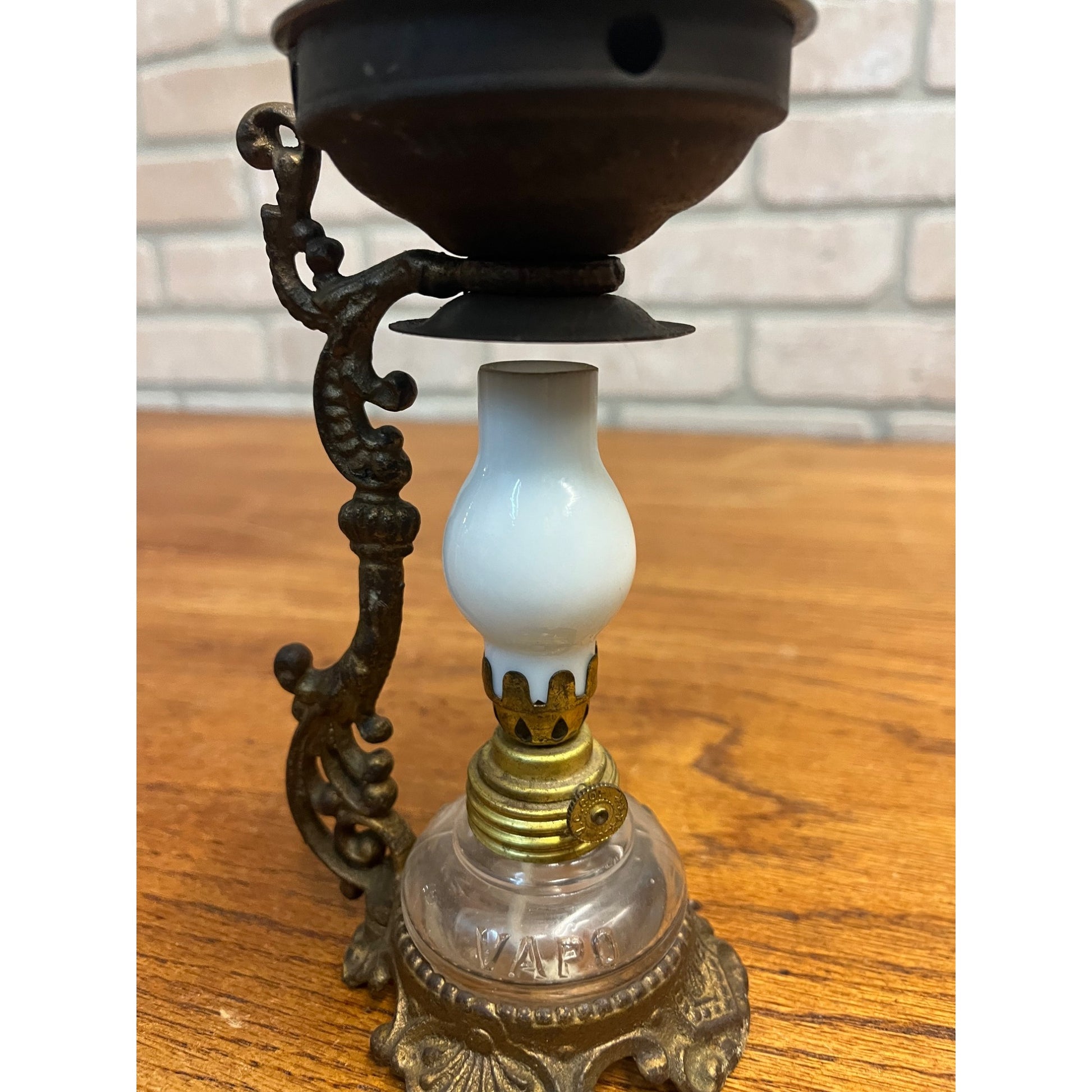 Vtg ANTIQUE 1800'S BRASS VAPO CRESOLENE VAPORIZER MEDICAL OIL LAMP