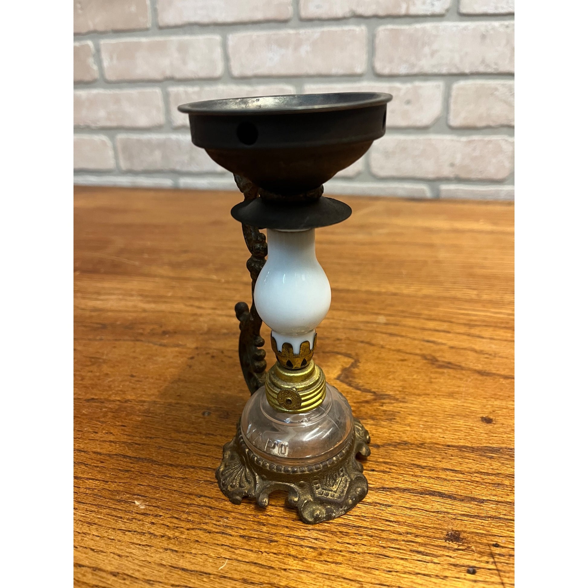 Vtg ANTIQUE 1800'S BRASS VAPO CRESOLENE VAPORIZER MEDICAL OIL LAMP
