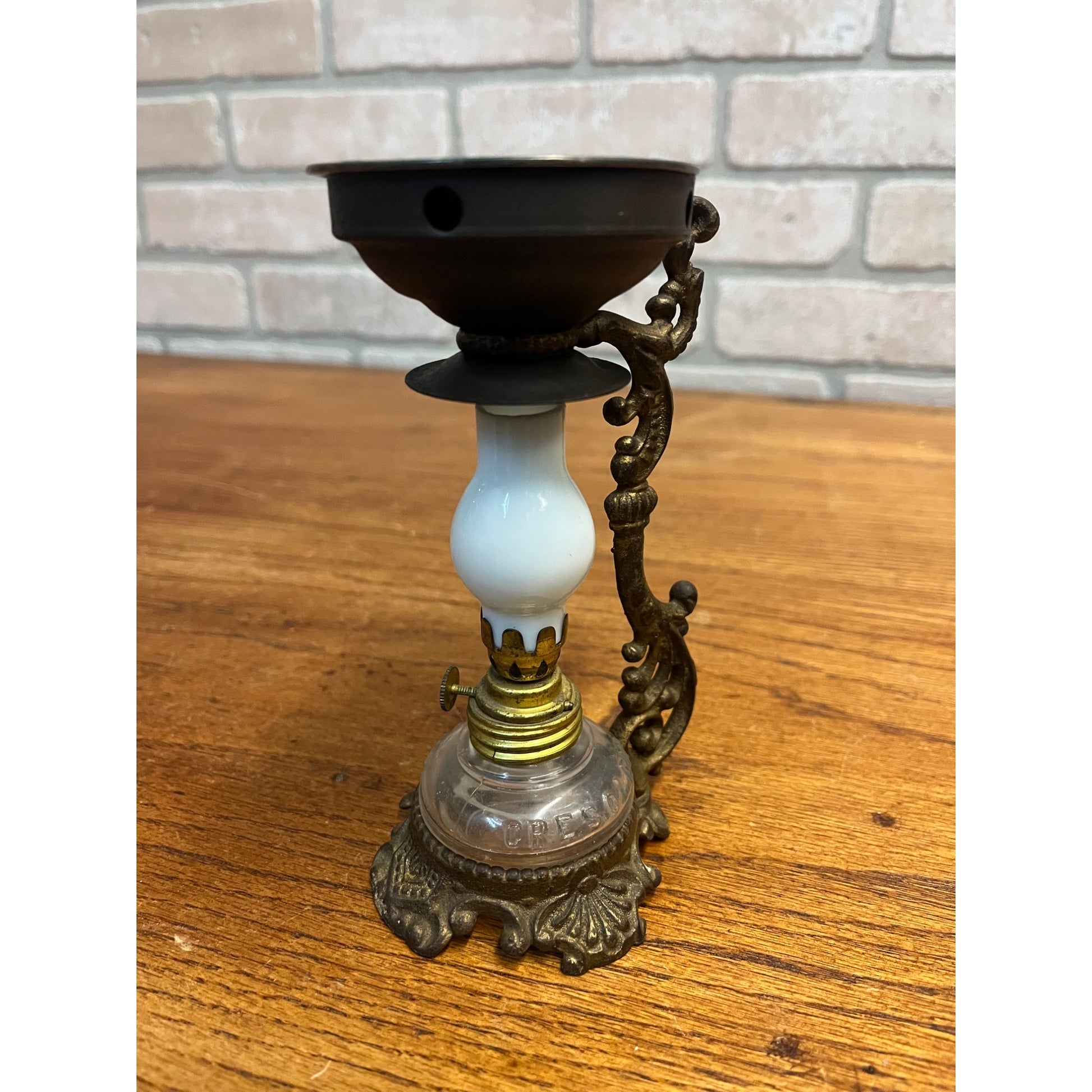 Vtg ANTIQUE 1800'S BRASS VAPO CRESOLENE VAPORIZER MEDICAL OIL LAMP