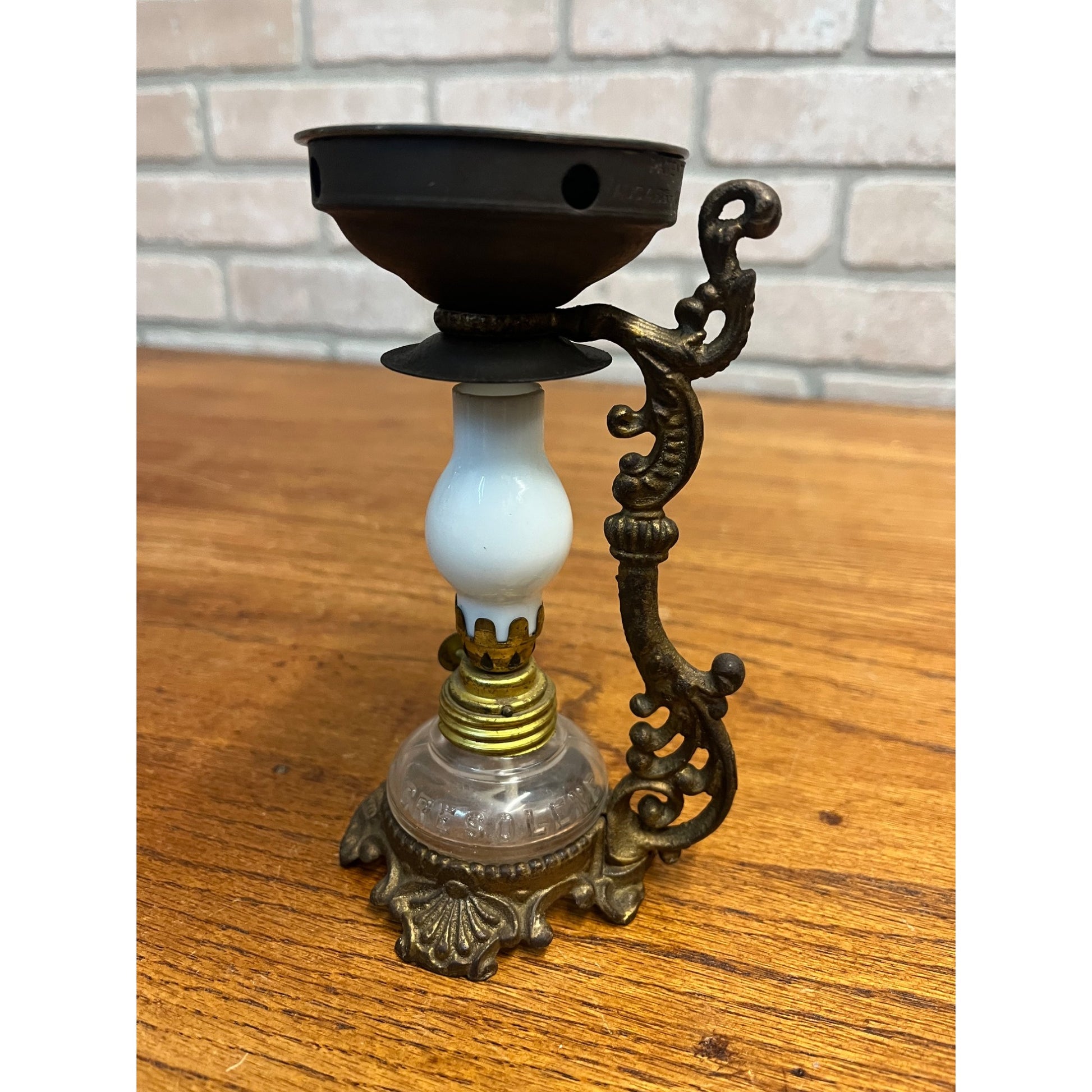 Vtg ANTIQUE 1800'S BRASS VAPO CRESOLENE VAPORIZER MEDICAL OIL LAMP