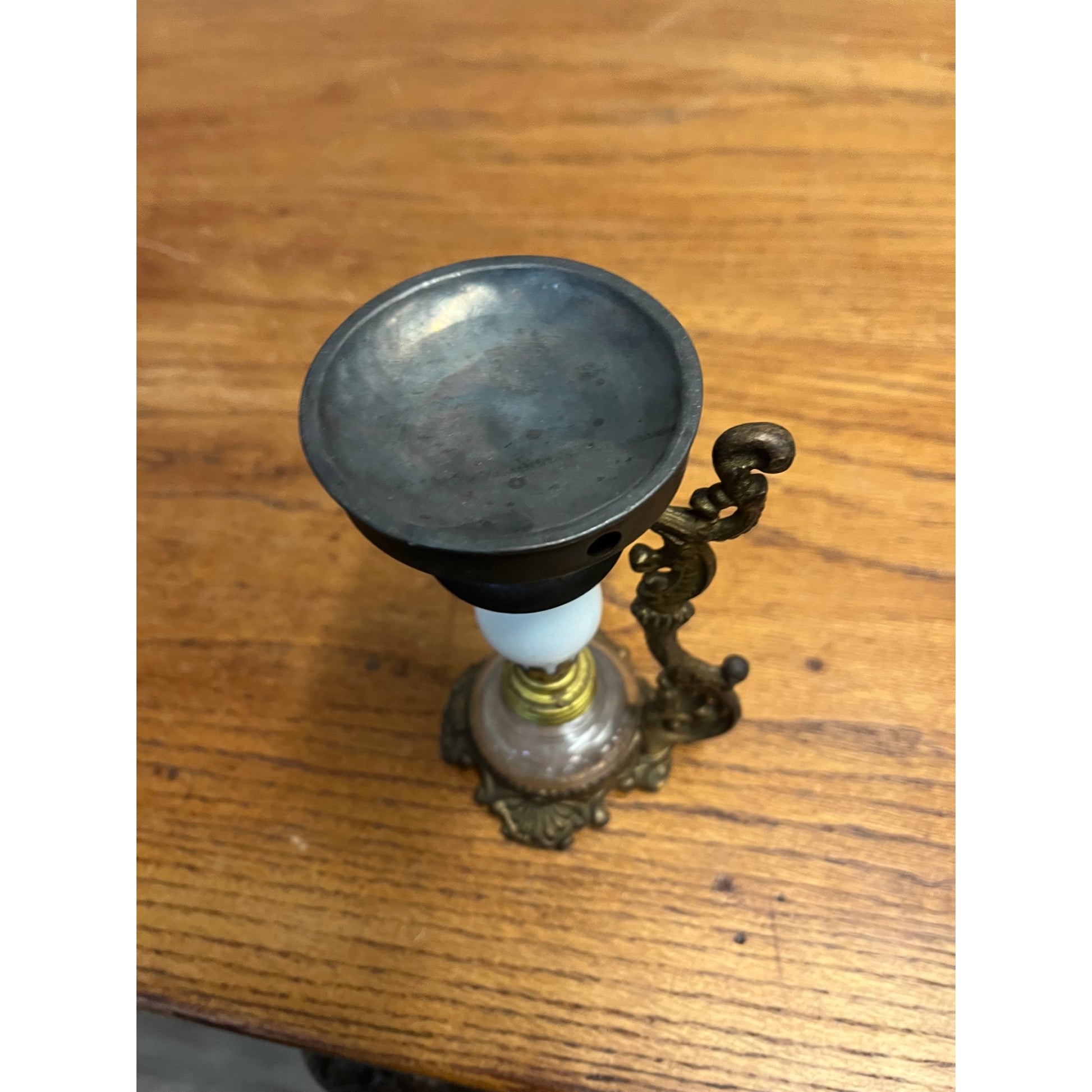 Vtg ANTIQUE 1800'S BRASS VAPO CRESOLENE VAPORIZER MEDICAL OIL LAMP