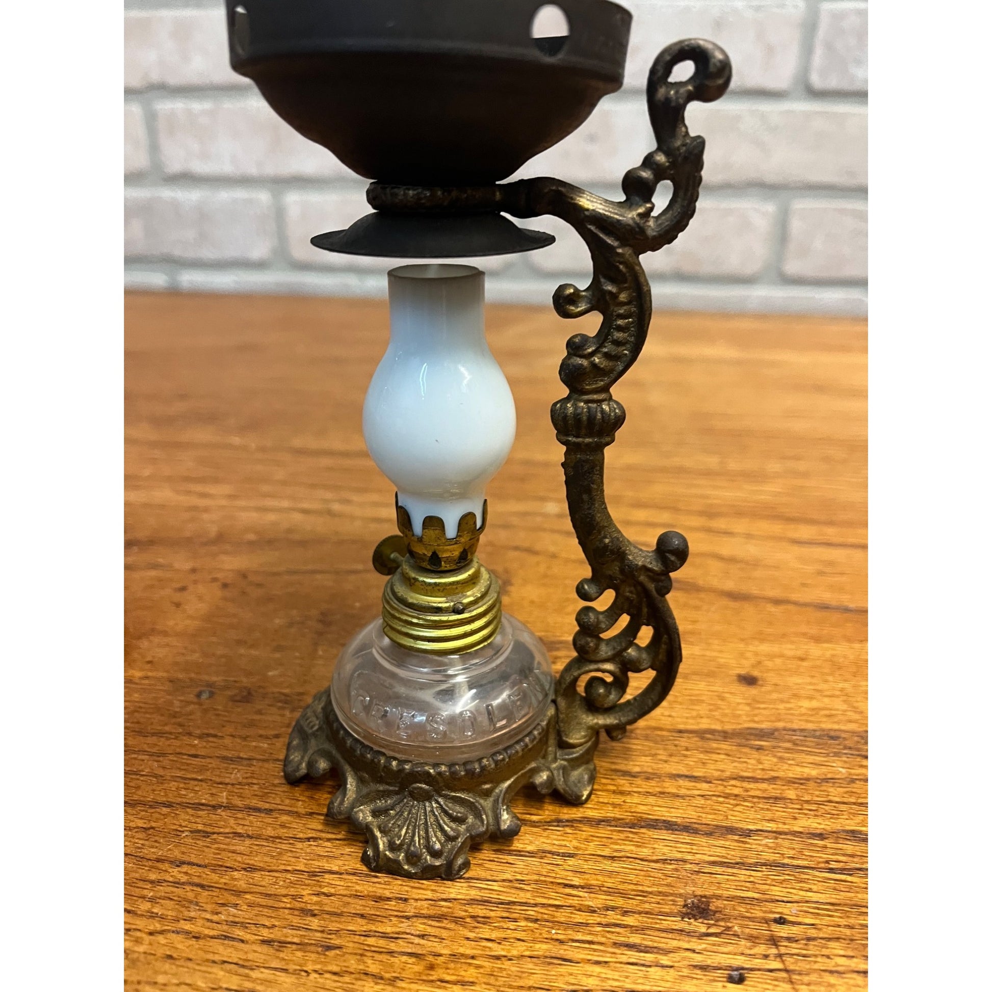 Vtg ANTIQUE 1800'S BRASS VAPO CRESOLENE VAPORIZER MEDICAL OIL LAMP
