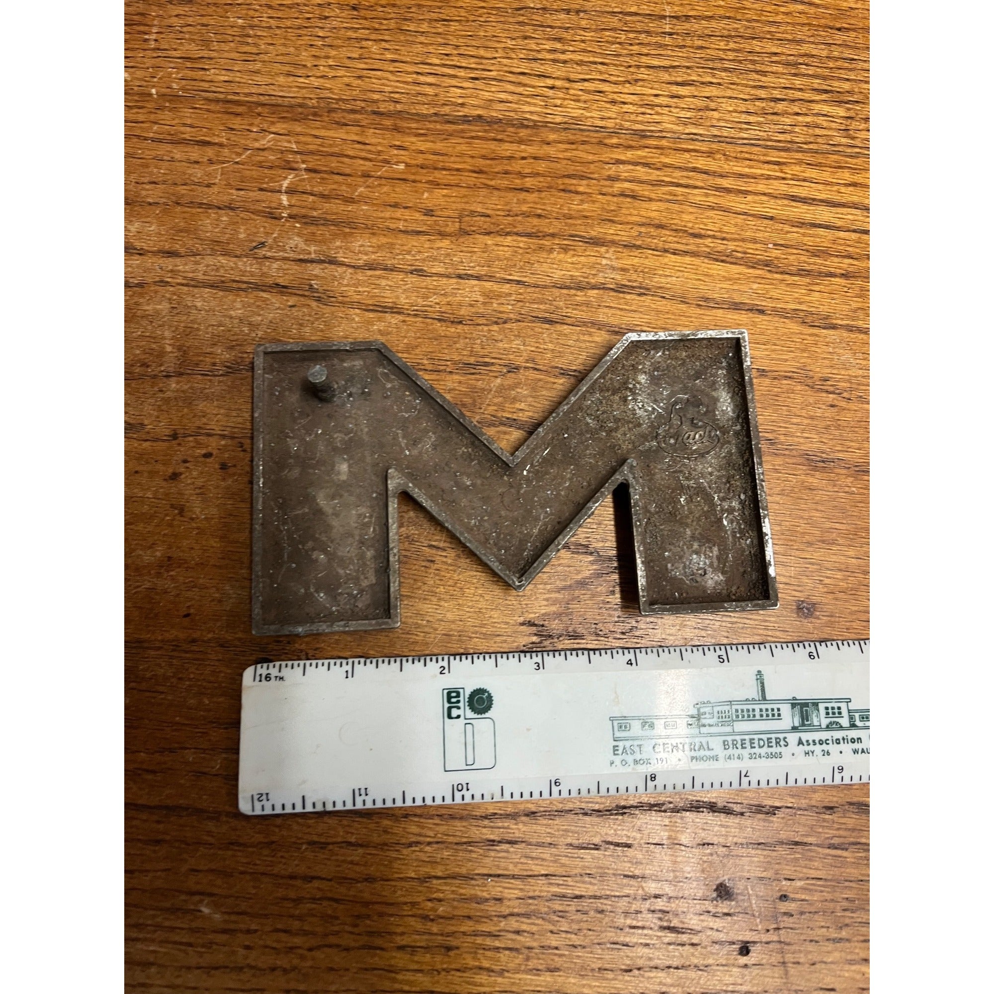 Mack Truck Metal Letter "M” Emblem - 4MR33-P1 - OEM Original Pebbled