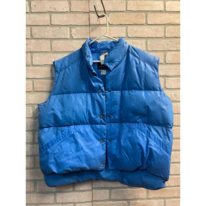 DEADSTOCK Vintage 80s JC Penney Light Blue Puffer Vest Size Xl NOS NWT