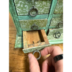 Antique Vintage Parts 14-Drawer Tabletop Cabinet Handmade Industrial