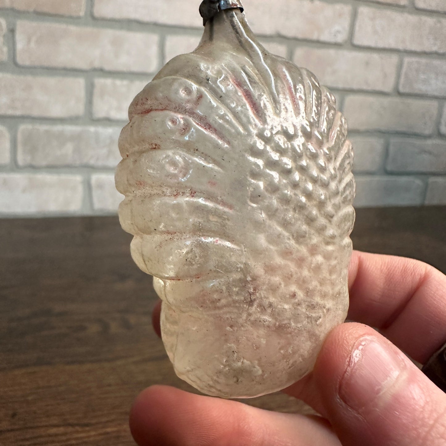 Antique 1920s Mercury German Glass Blown Peacock Christmas Xmas Ornament Vintage