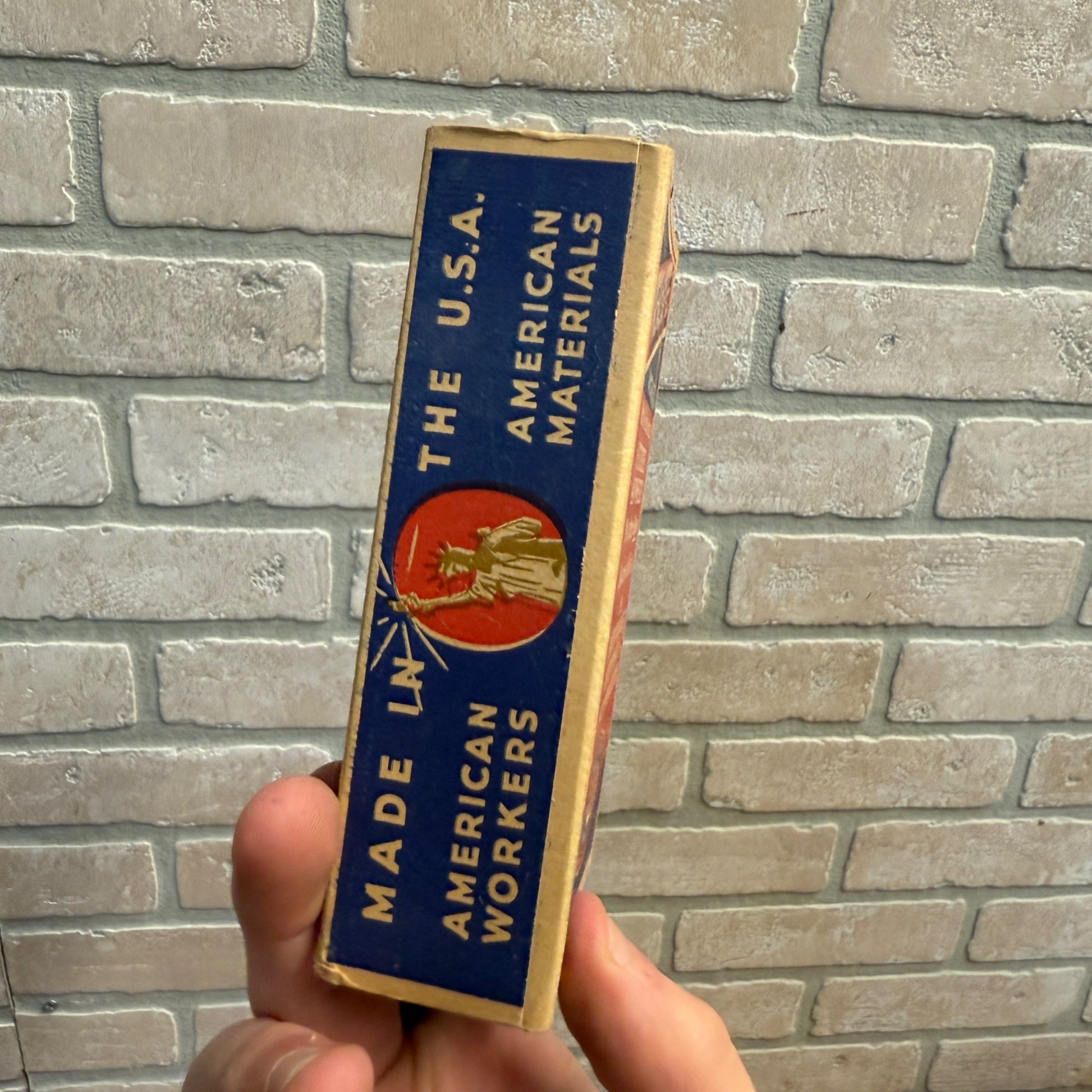 Vintage Real-Lite Matches Advertising Match Box w/ Matches Grocery Decor