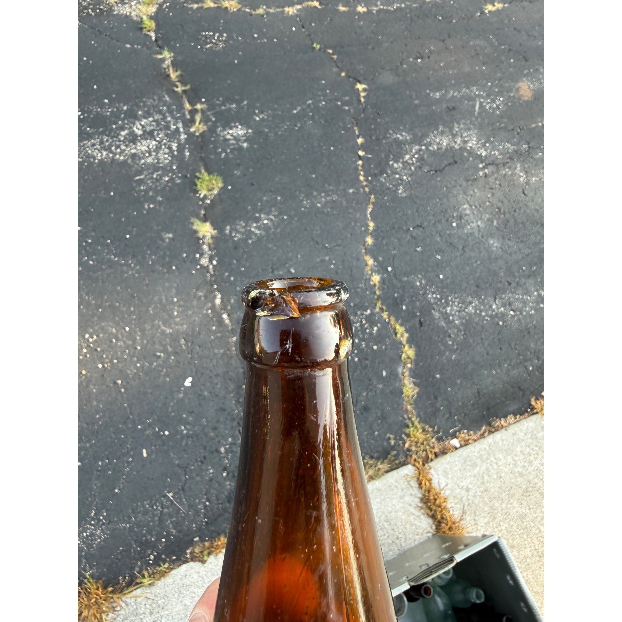 Antique Amber Vogl's Independent Brewery South Germantown Wis Beer Bottle