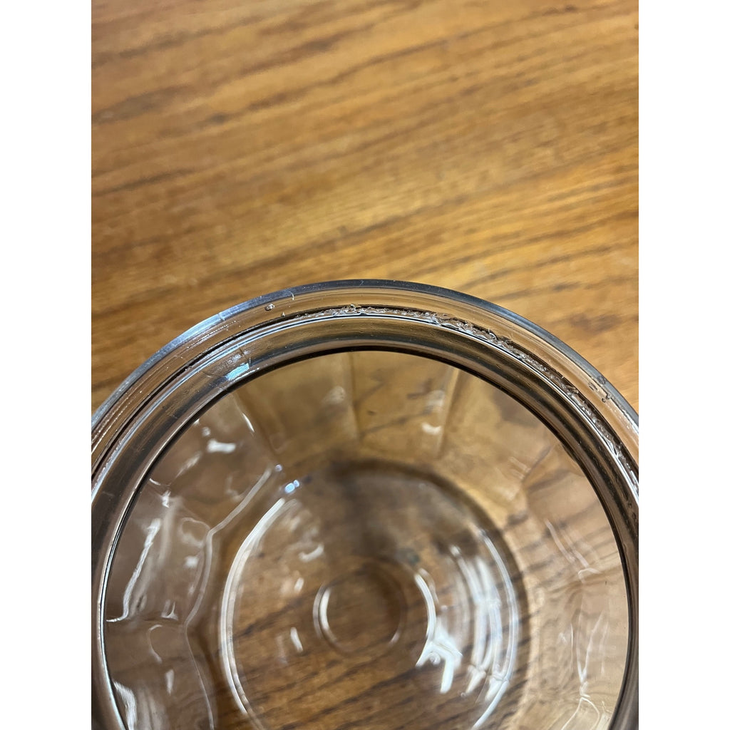 Antique Tobacco Cigar Humidor Jar w/ Ashtray Patent 1915 Clear Glass Early Vintage