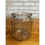 Antique Tobacco Cigar Humidor Jar w/ Ashtray Patent 1915 Clear Glass Early Vintage