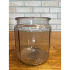 Antique Tobacco Cigar Humidor Jar w/ Ashtray Patent 1915 Clear Glass Early Vintage