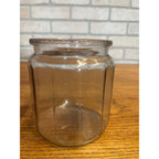 Antique Tobacco Cigar Humidor Jar w/ Ashtray Patent 1915 Clear Glass Early Vintage