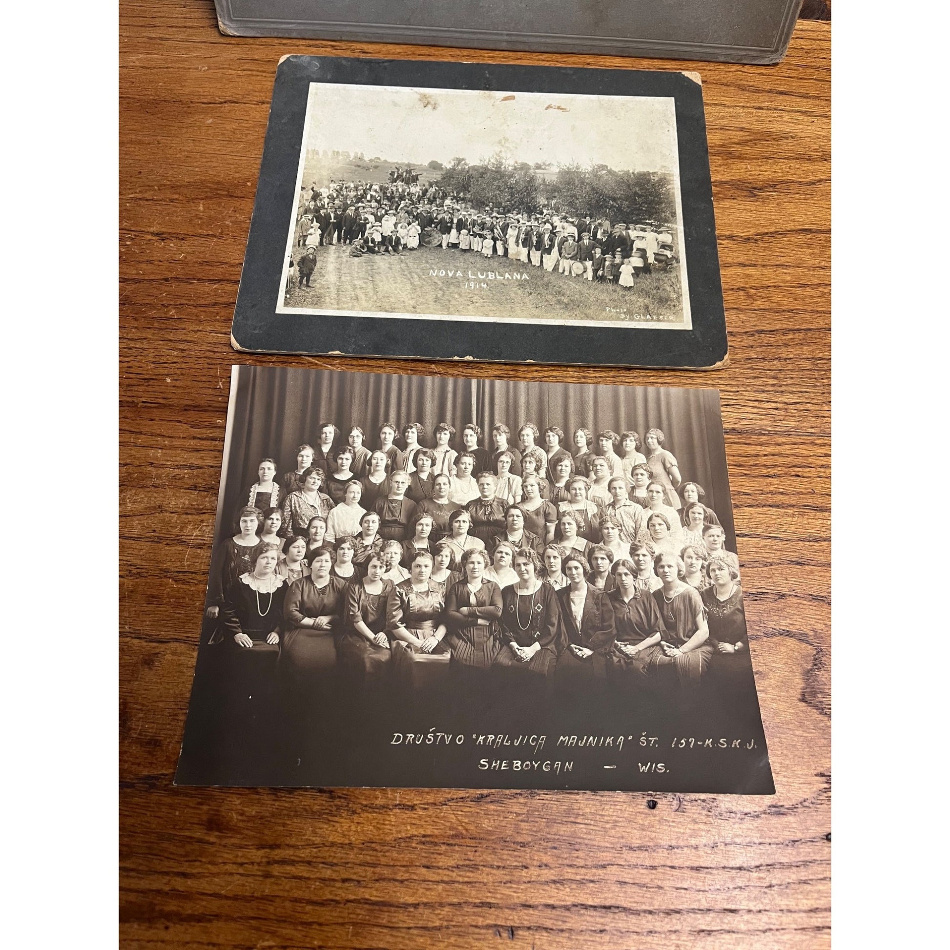 Antique Vintage Cabinet Photos Lot Sheboygan WI Parade Band, Actors